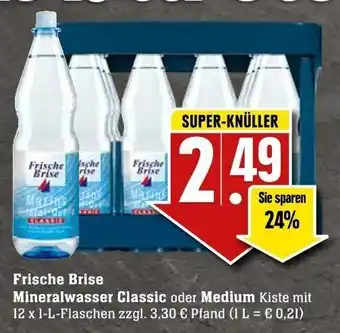 Edeka Neukauf Frische Brise Mineralwasser Classic oder Medium 12x1L Angebot