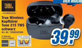 Expert Technomarkt JBL True Wireless Kopfhörer Tune 215 TWS schwarz Angebot