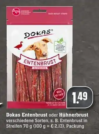 Edeka Neukauf Dokas Entenbrust oder Hühnerbrust 70g Angebot