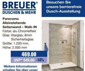 V Baumarkt Panorama Alleinstehende Seitenwand - Walk In Angebot