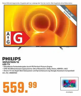 Saturn Philips 55PUS7805/12 LED TV Angebot