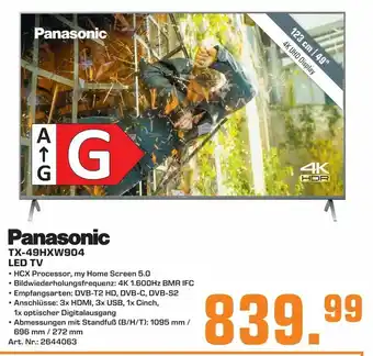 Saturn Panasonic TX-49HXW904 LED TV Angebot