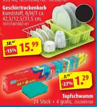 ROLLER Geschirrtrockenkorb oder Topfschwamm Angebot