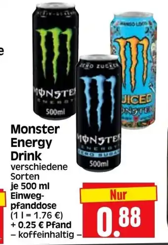 Edeka Herkules Monster Energy Drink 500ml Angebot