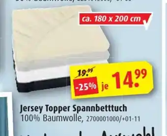 ROLLER Jersey Topper Spannbetttuch Angebot