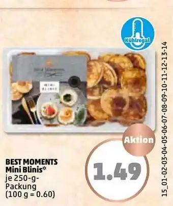 PENNY Best Moments Mini Blinis 250g Angebot