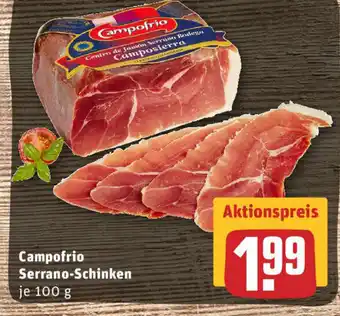 REWE Campofrio Serrano Schinken 100g Angebot