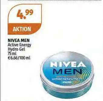 Müller Nivea Men Active Energy Hydro Gel Angebot