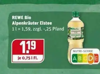 REWE Kaufpark Rewe Bio Alpenkräuter Eistee Angebot