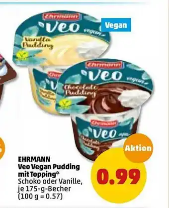 PENNY Ehrmann Veo Vegan Pudding Mit Topping Angebot