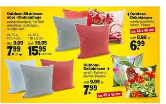 Repo Markt Outdoor-sitzkissen Oder -stuhlauflage Oder Outdoor-dekokissen Angebot