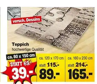 Repo Markt Teppich Angebot