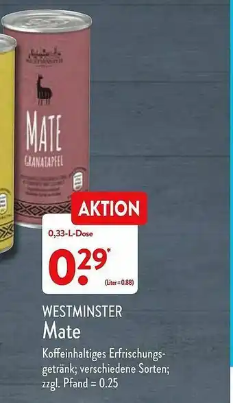 Aldi Nord Westminster Mate Angebot