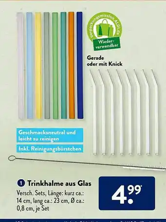 Aldi Süd Trinkhalme Aus Glas Angebot