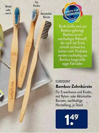 Aldi Süd Eurodont Bambus-zahnbürste Angebot