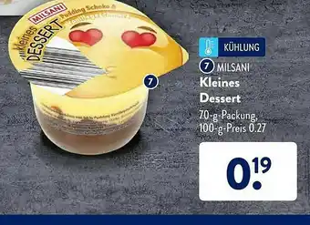 Aldi Süd Milsani Kleines Dessert Angebot