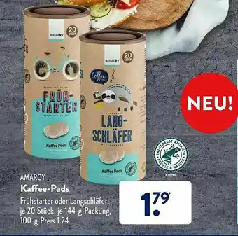 Aldi Süd Amaroy Kaffee-pads Angebot