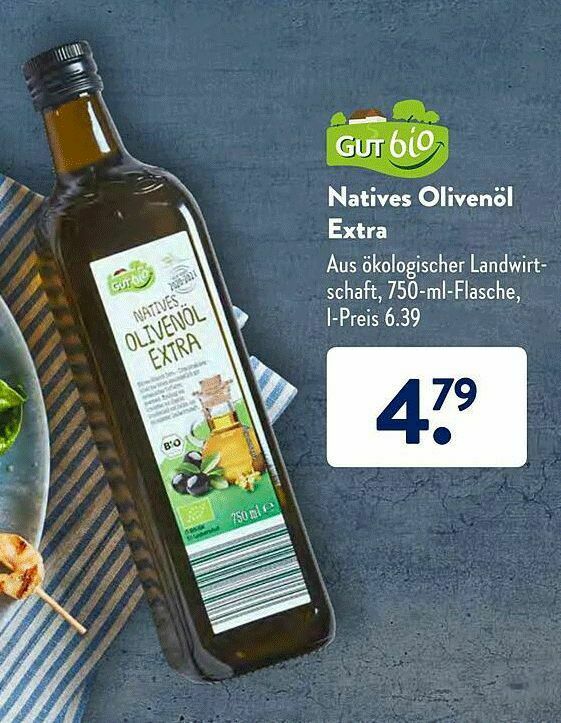 Gut Bio Natives Olivenöl Extra Angebot bei Aldi Süd