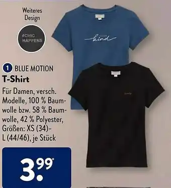 Aldi Süd Blue Motion T-shirt Angebot