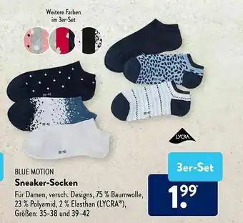 Aldi Süd Blue Motion Sneaker-socken Angebot