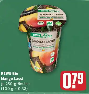 REWE Rewe Bio Mango Lassi 250g Becher Angebot