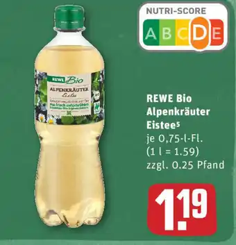 REWE Rewe Bio Alpenkräuter Eistee 0,75L Angebot