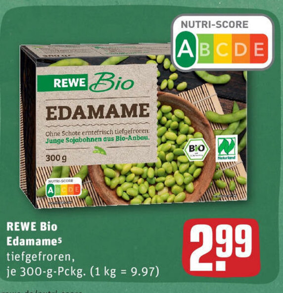 Rewe Bio Edamame 300g Angebot bei REWE