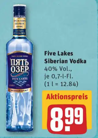 REWE Five Lakes Siberian Vodka 0,7L Angebot