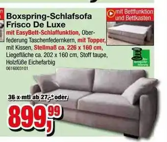 Möbelfundgrube Boxspring-schlafsofa frisco de luxe Angebot