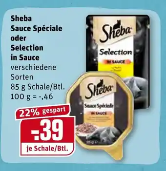 REWE Sheba Sauce Spéciale oder Selection in Sauce 85g Angebot