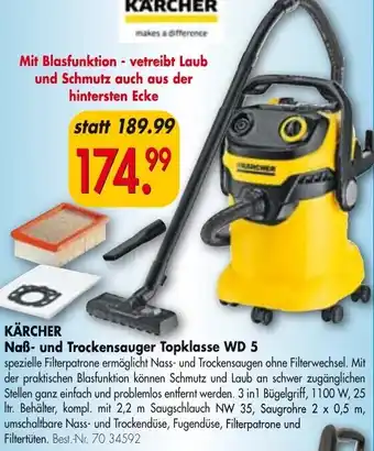 Eder Profi Kärcher Naß und Trockensauger Topklasse WD 5 Angebot