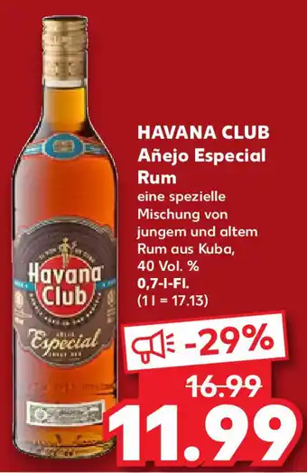 Kaufland Havana Club Añejo Especial Rum 0,7 L-Fl. Angebot