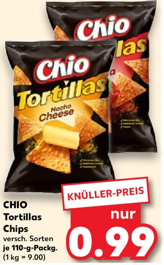 Chio Tortillas Chips 110 g Packg. Angebot bei Kaufland