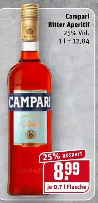 REWE Campari Bitter Aperitif 0,7L Angebot