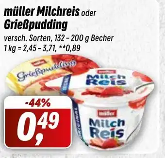 Simmel Muller Milch Reis o. GrieBpudding 132/200g Angebot