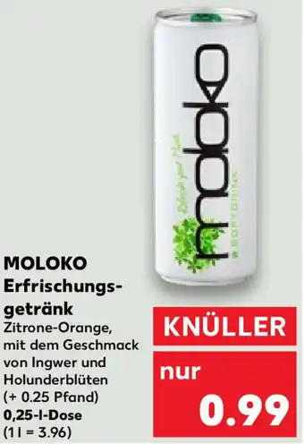 Kaufland Moloko Erfrischungsgetränk 0,25 L Dose Angebot