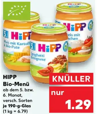 Kaufland Hipp Bio Menü 190 g Glas Angebot