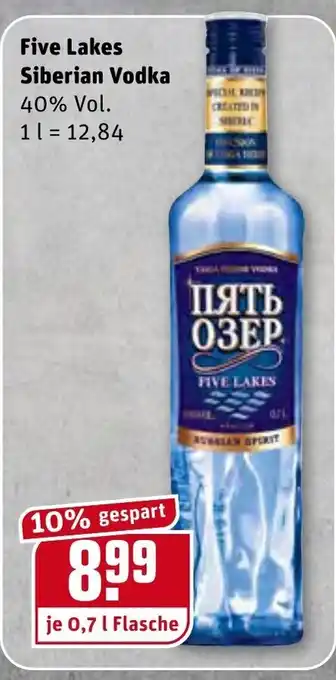 REWE Five Lakes Siberian Vodka 0,7L Angebot