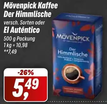 Simmel Movenpick Kaffee Der Himmlische o. EI Autentico 500 g Angebot