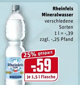 REWE Rheinfels Mineralwasser 1,5L Angebot