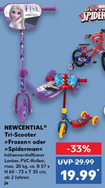 Kaufland Newcential Tri-Scooter Frozen oder Spiderman Angebot