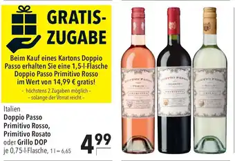 CITTI Markt Doppio Passo Primitivo Rosso, Primitivo Rosato o. Grillo DOP 750 ml Angebot