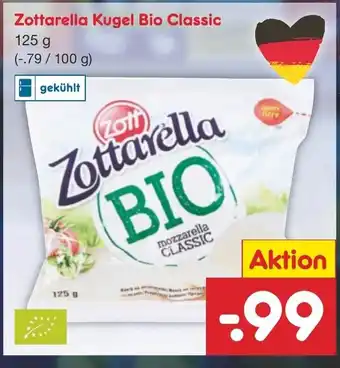 Netto Marken-Discount Zottarella Kugel Bio Classic 125g Angebot