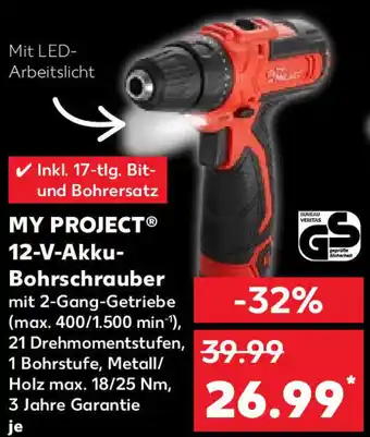 Kaufland My Project 12 V Akku Bohrschrauber Angebot