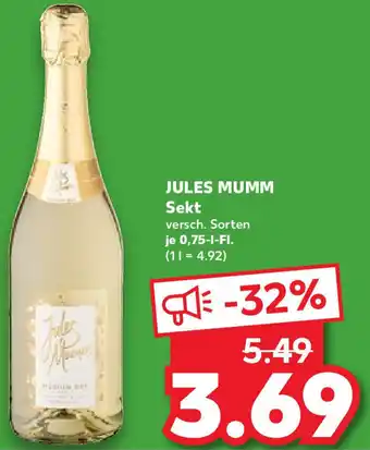 Kaufland Jules Mumm Sekt 0,75 L Fl. Angebot