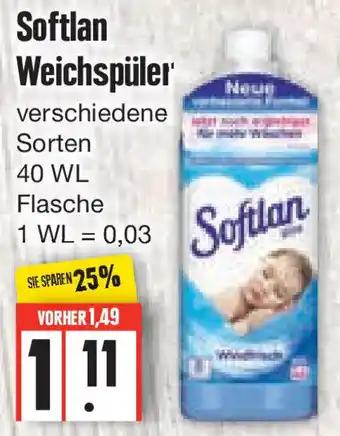 Edeka Softlan Weichspüler 40 WL Flasche Angebot