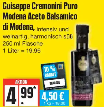 Edeka Guiseppe Cremonini Puro Modena Aceto Balsamico di Modena 250 ml Flasche Angebot