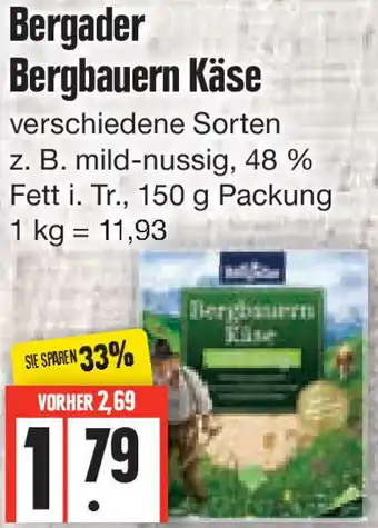 Edeka Bergader Bergbauern Käse 150 g Packung Angebot