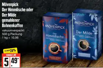 Edeka Mövenpick Der Himmlische oder Der Milde gemahlener Bohnenkaffee 500 g Packung Angebot