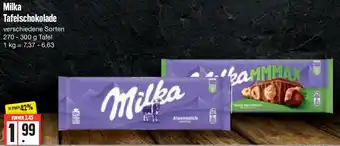 Edeka Milka Tafelschokolade 270-300 g Tafel Angebot